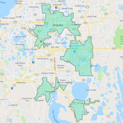 Orlando, Kissimmee, Apopka, Winter Garden